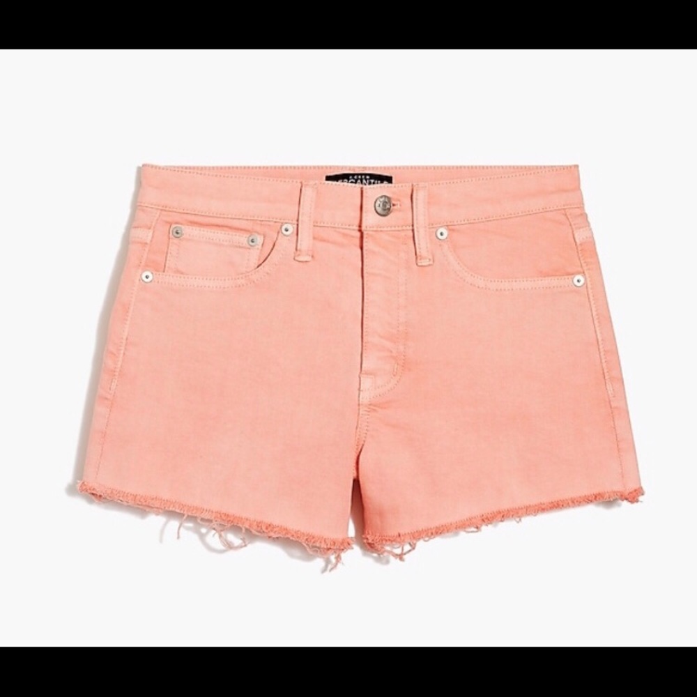 High-rise garment-dyed cutoff boy short EUC